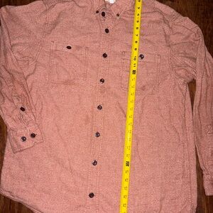 Duluth Mens Long Sleeve Relaxed Fit Orange  Button Up Shirt Large /Tall